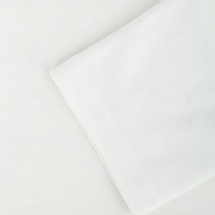 Armani Jeans Round Collar And Long-sleeved T-shirt In White