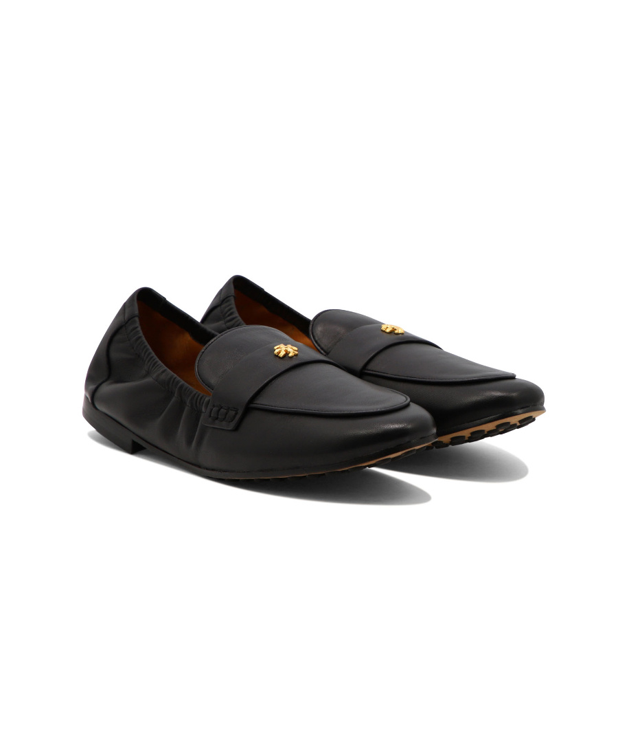 Tory Burch Nappa Leather Ballerina In Black
