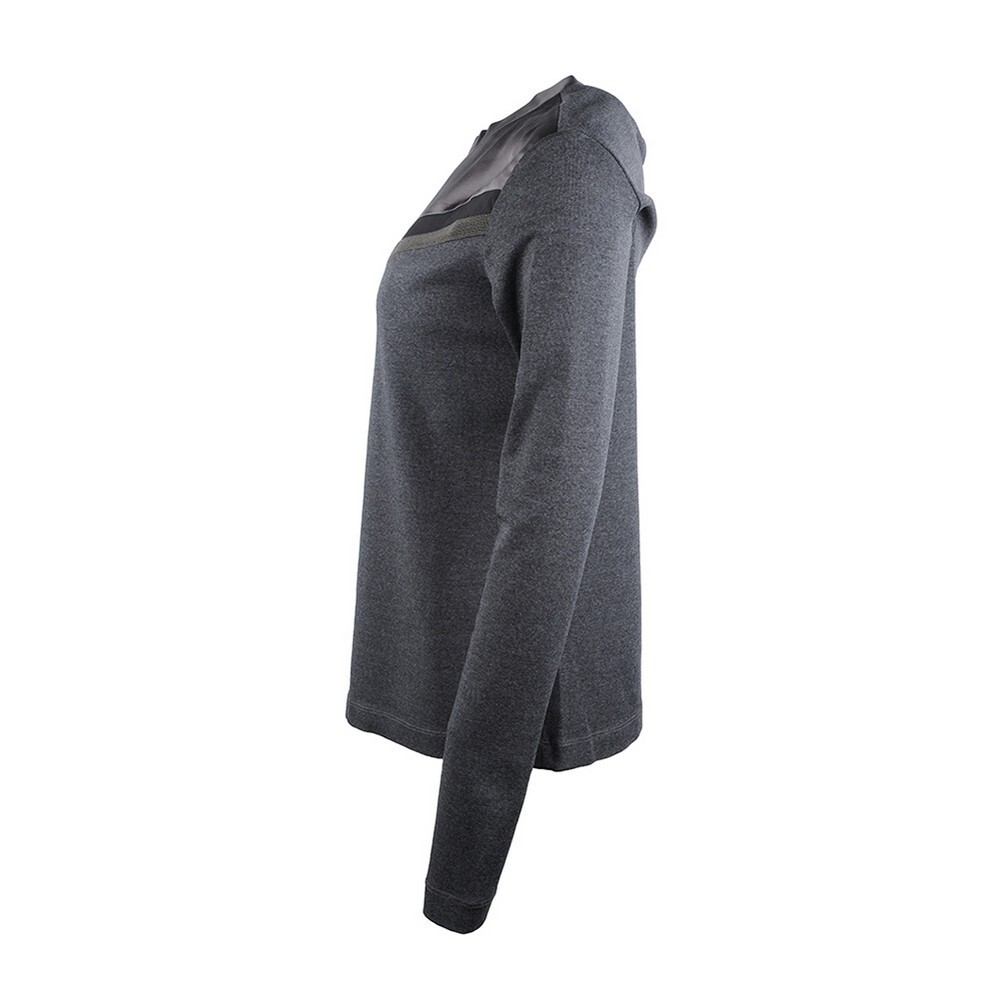 Brunello Cucinelli Spliced Long-sleeved T-shirt In Black