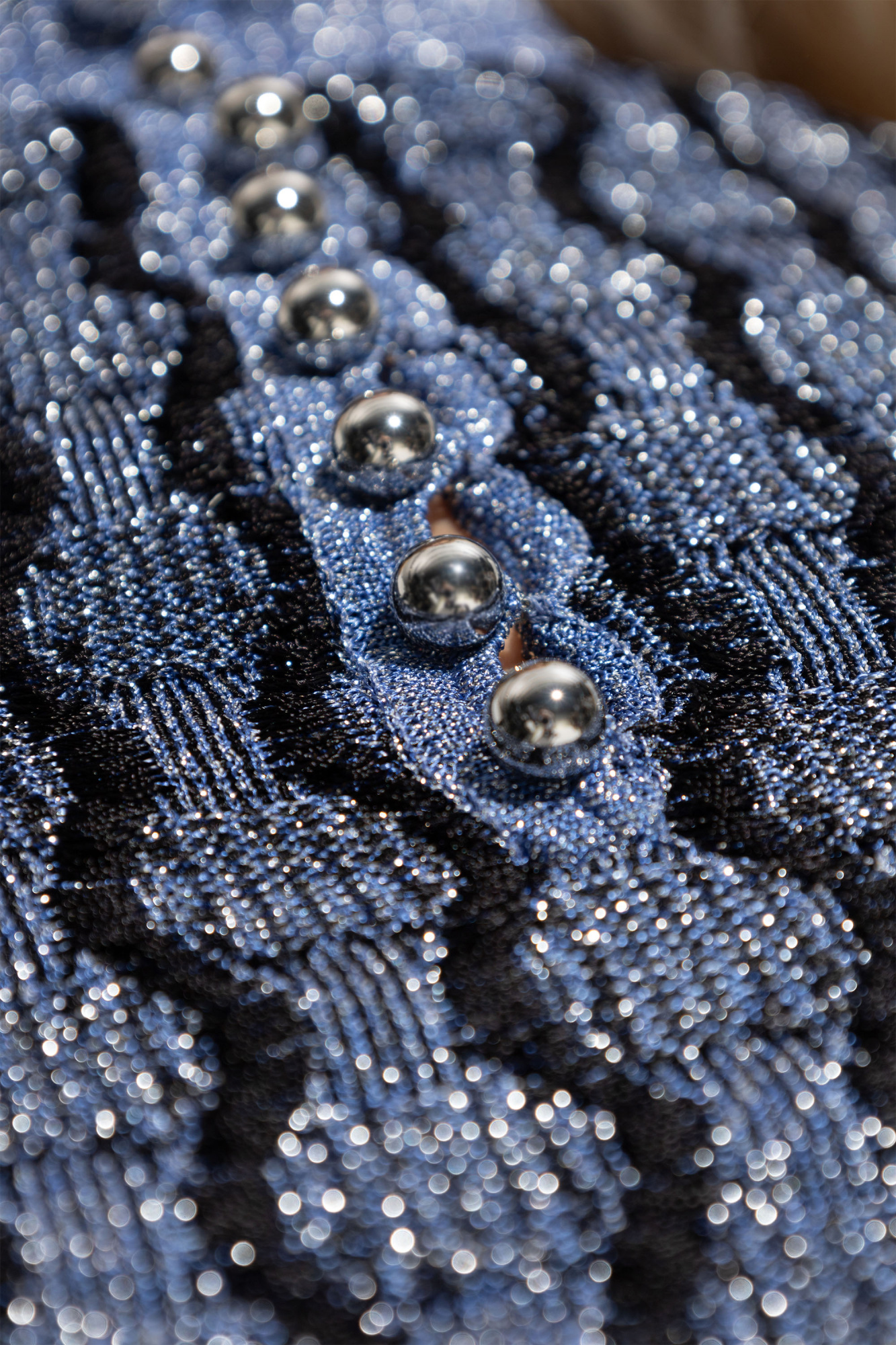 Lanvin Lurex Thread Turtleneck Jumper In Blue