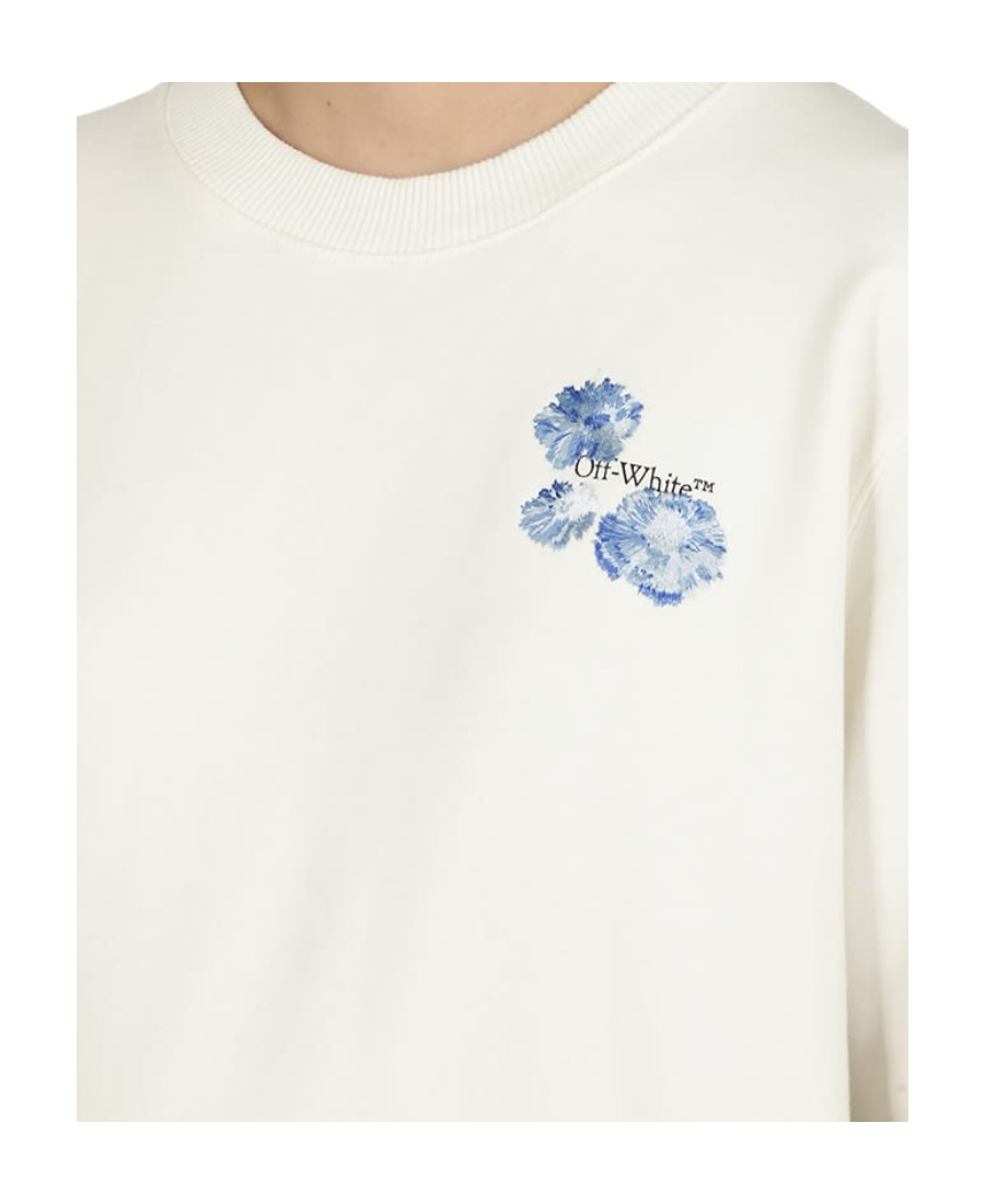 Off-white Floral-arrows Sweatshirt In White