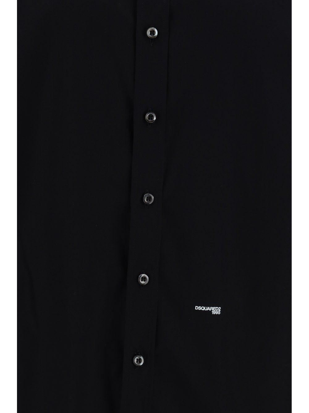 Dsquared2 Dsquared Men Black Stretch Poplin Shirt In Black