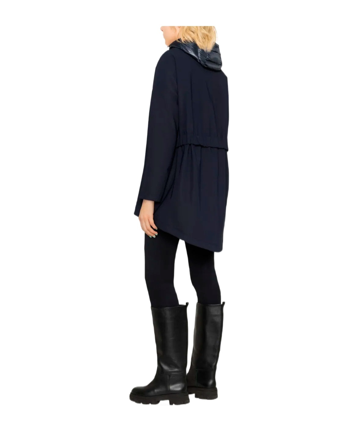 Herno Laminar Hooded Parka Coat In Black