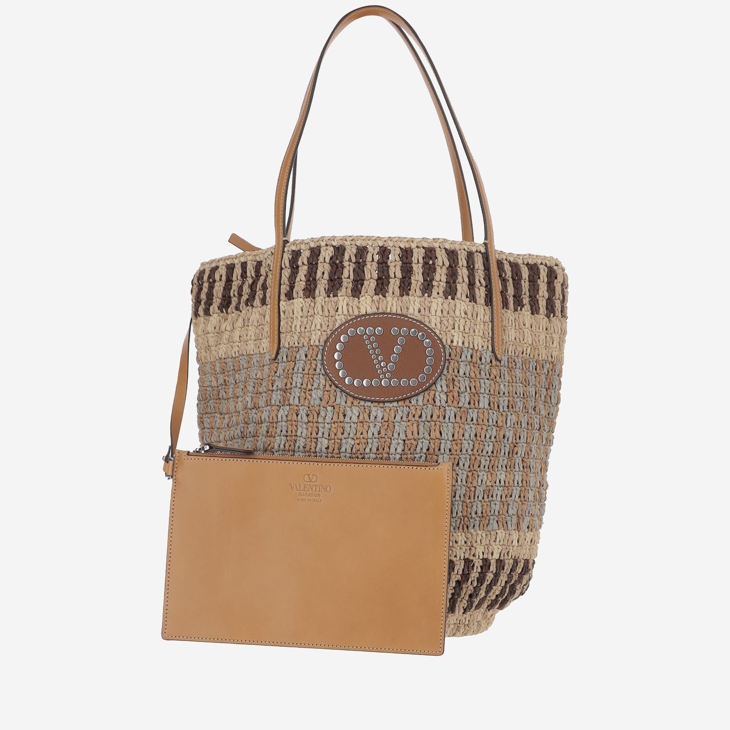 Valentino Medium Vlogo Signature Shoulder Bag In Brown