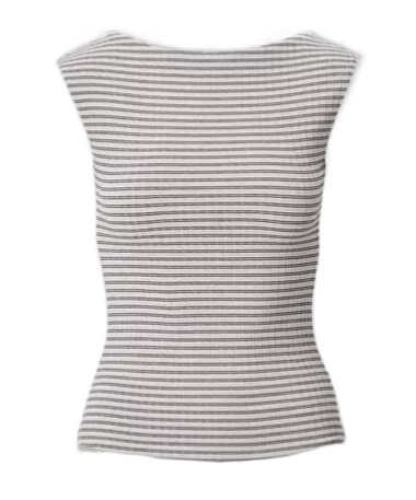 Rag & Bone Luca Stripe Rib Open Back Tee In White