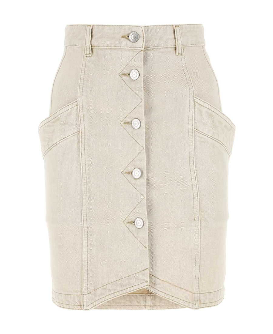 Isabel Marant Étoile Buttoned-up High-waisted Skirt In White