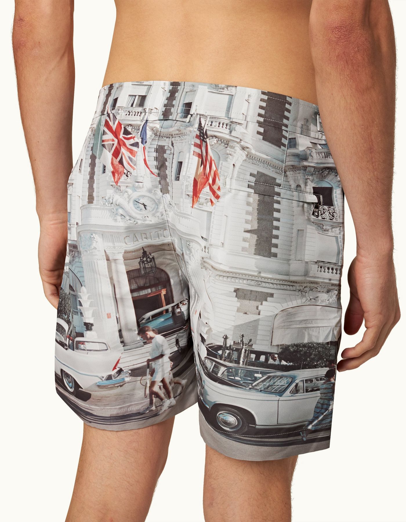 Orlebar Brown Bulldog Photographic Swim Shorts In Gray