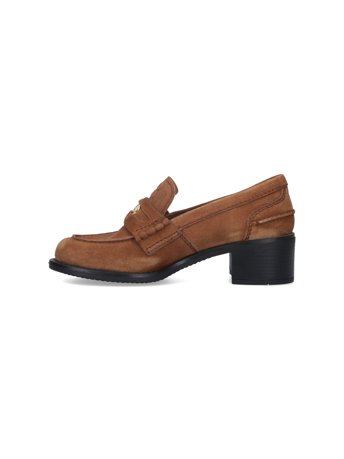 Miu Miu 55mm Block-heel Penny Loafers In Brown
