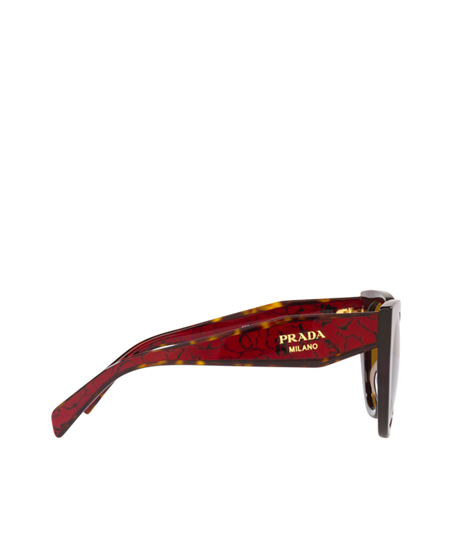 Prada Eyewear Round Frame Sunglasses In Brown