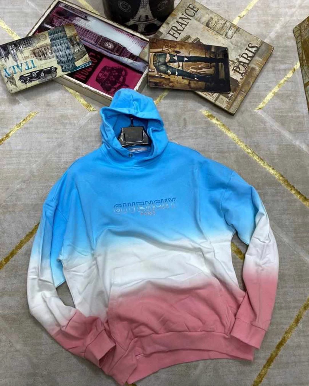 Givenchy Tie-dye Logo Hoodie In Pink