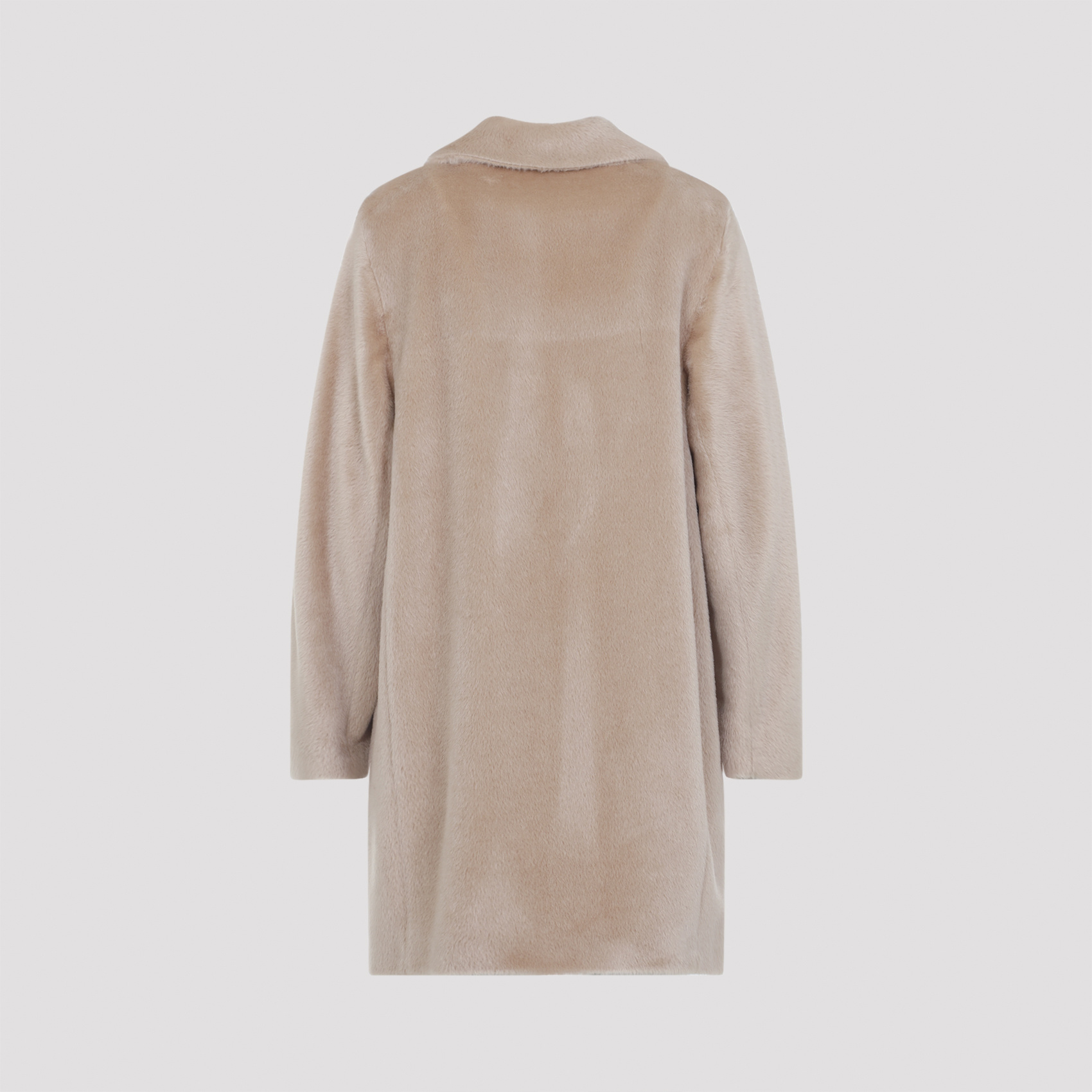 Peserico Mid-length Tailored Coat In Alpaca Blend In Multi