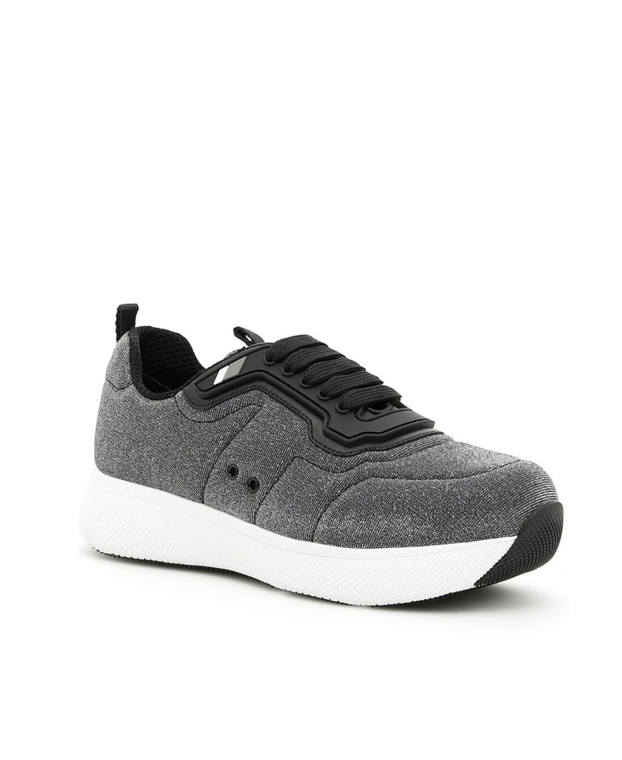 Prada Lace-up Sneakers In White