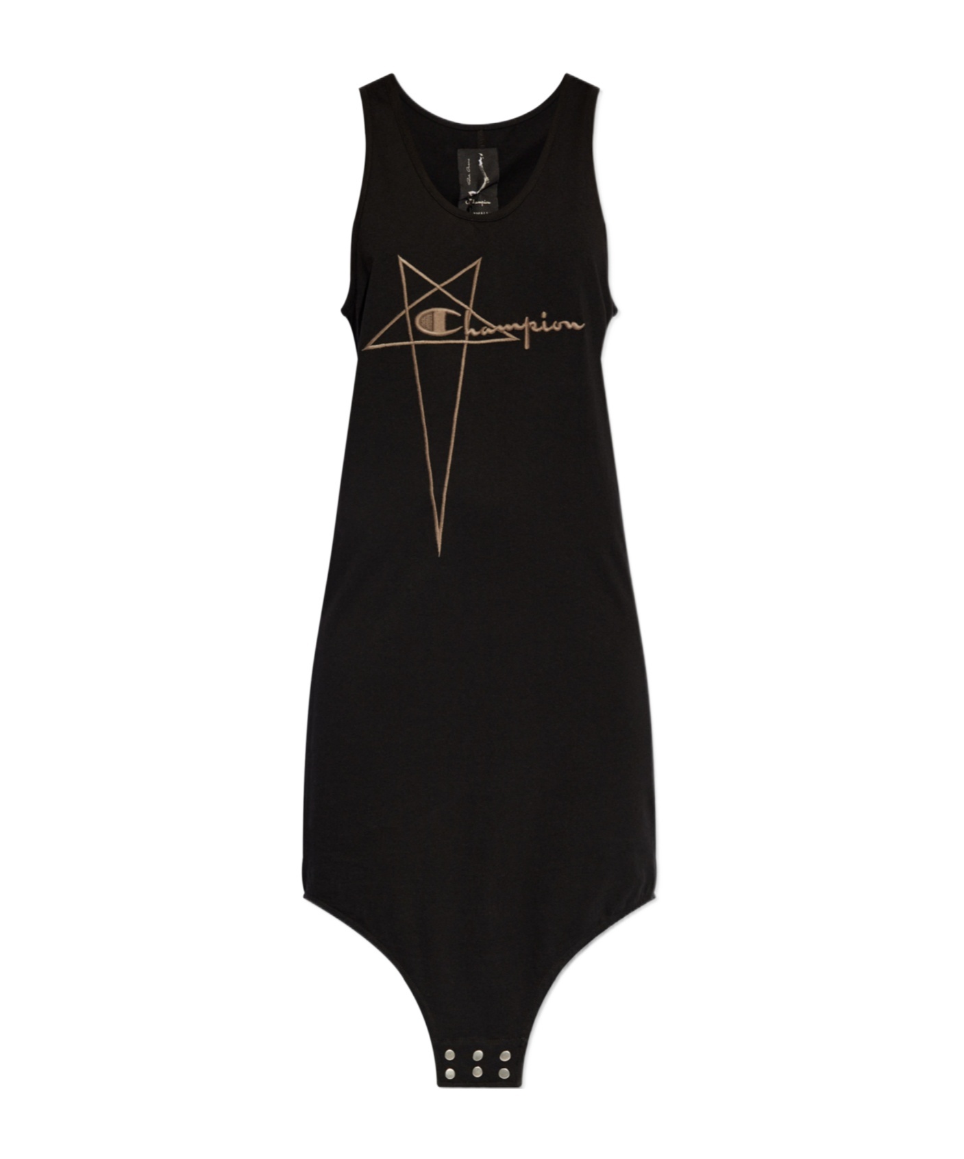 Rick Owens Basketball Sleeveless Dress In Black