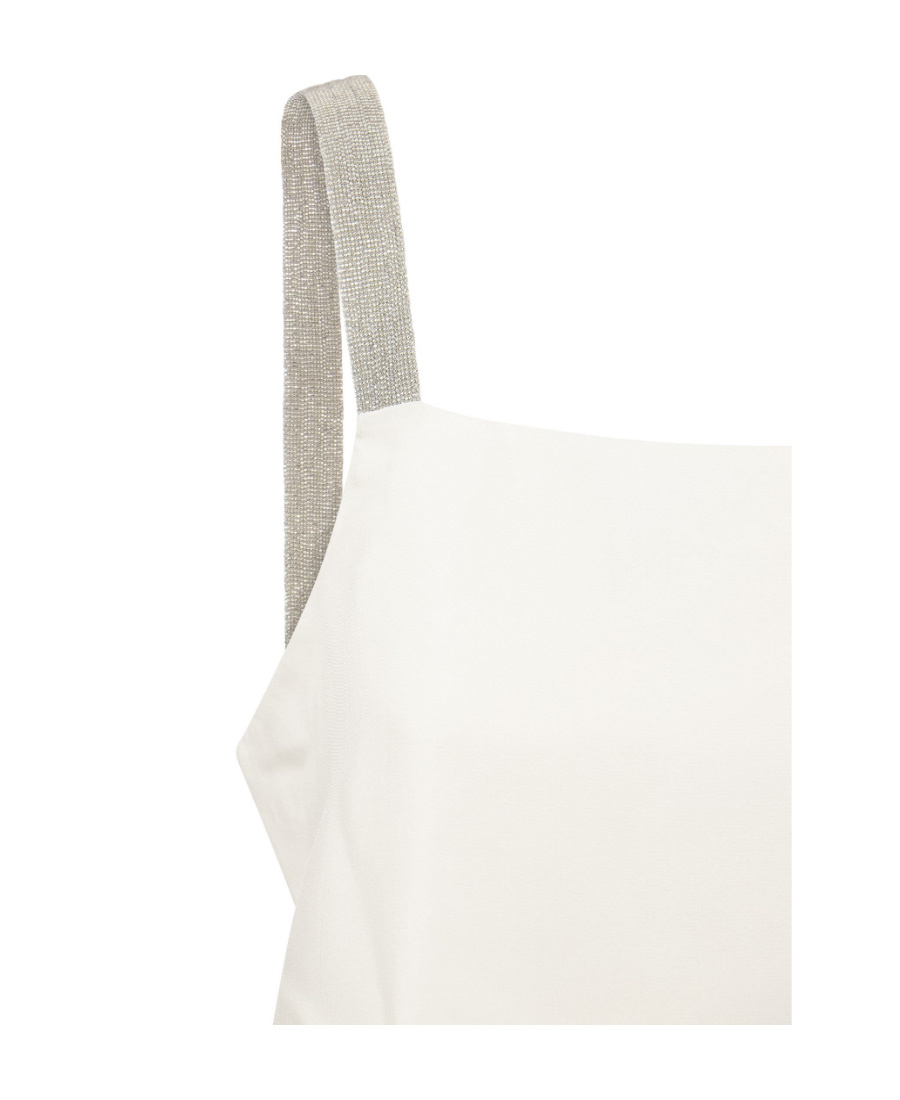 Fabiana Filippi Embellished Strap Tank Top In White