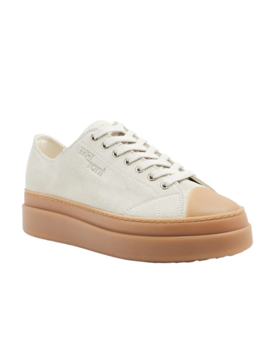 Isabel Marant Logo-embossed Low-top Sneakers In White