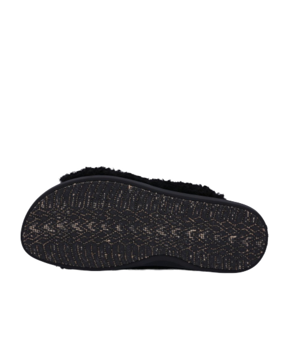 Marni Shearling Fussbett Slingback Sandals In Black