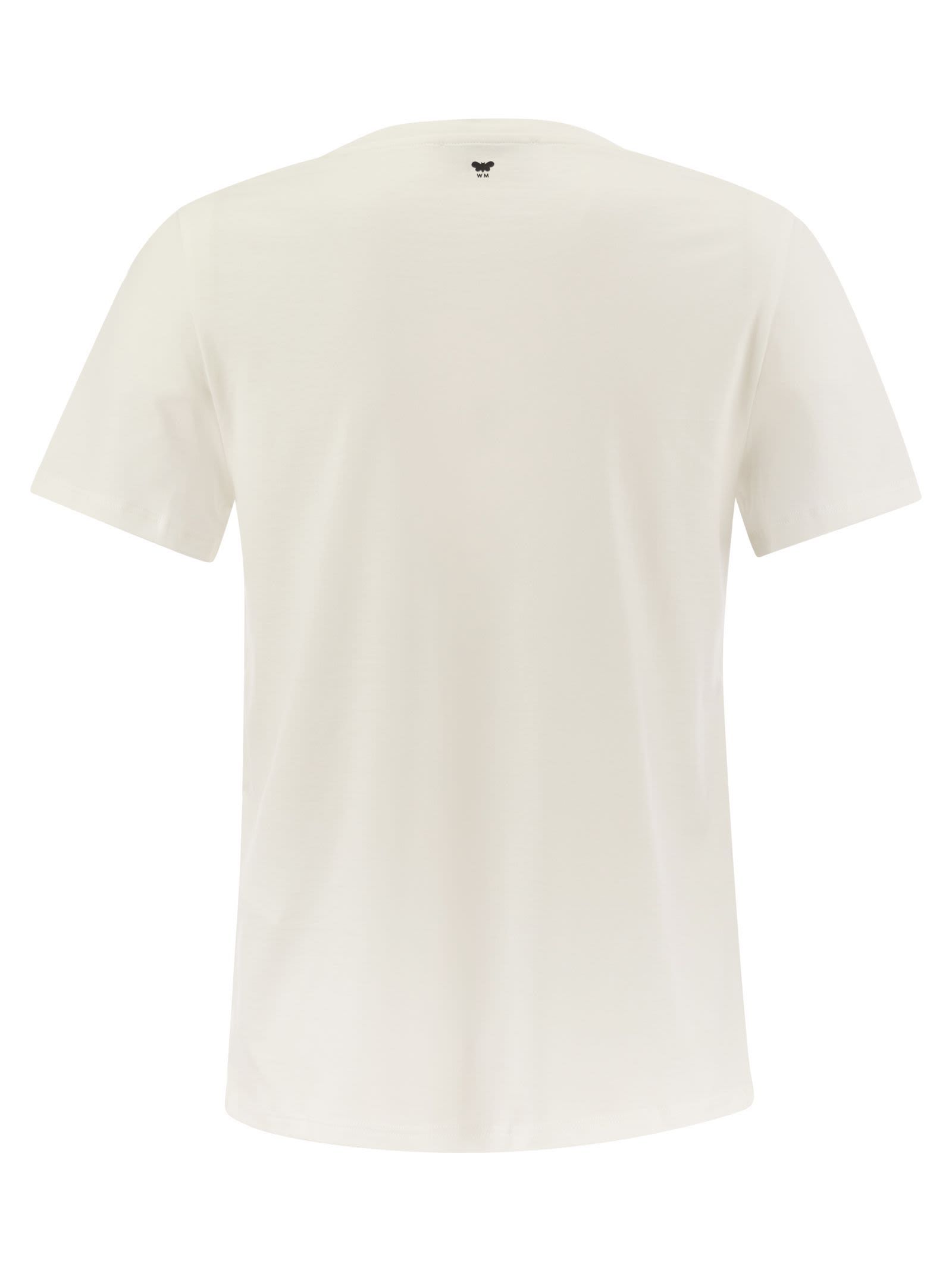 Weekend Max Mara Yen Cotton Jersey T Shirt In White