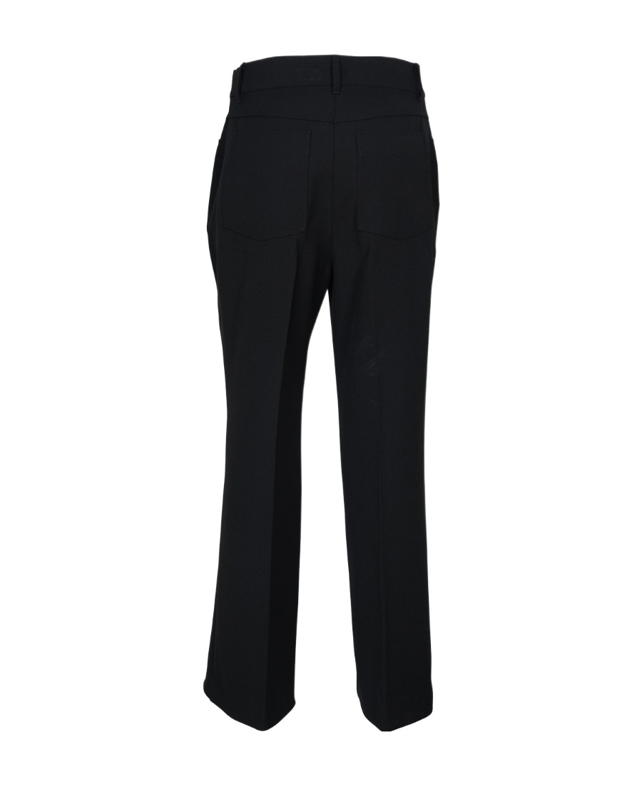 Stella Mccartney Black Twill Cut Trousers In Black