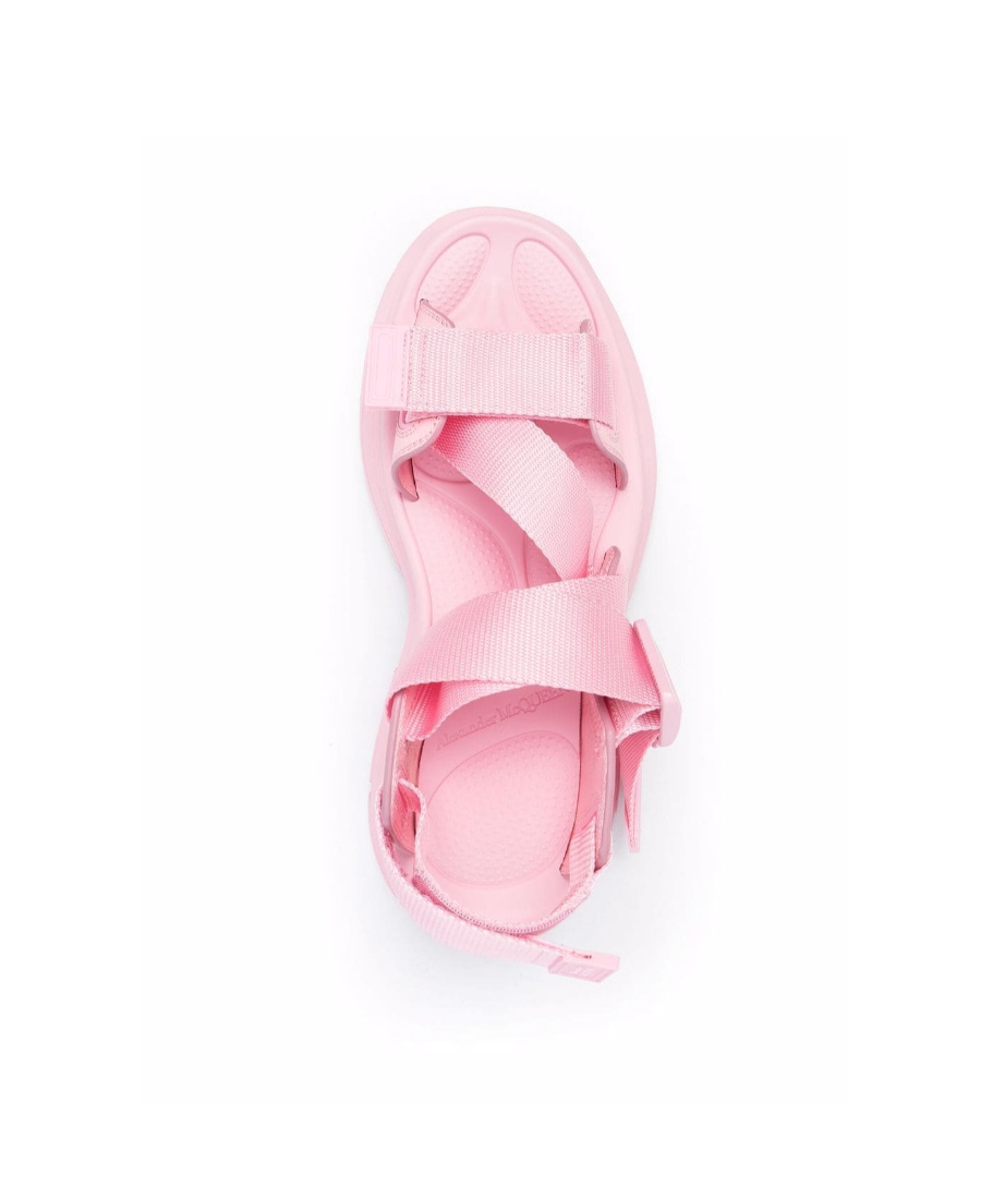 Alexander Mcqueen Tread Flat Sandals In Pink