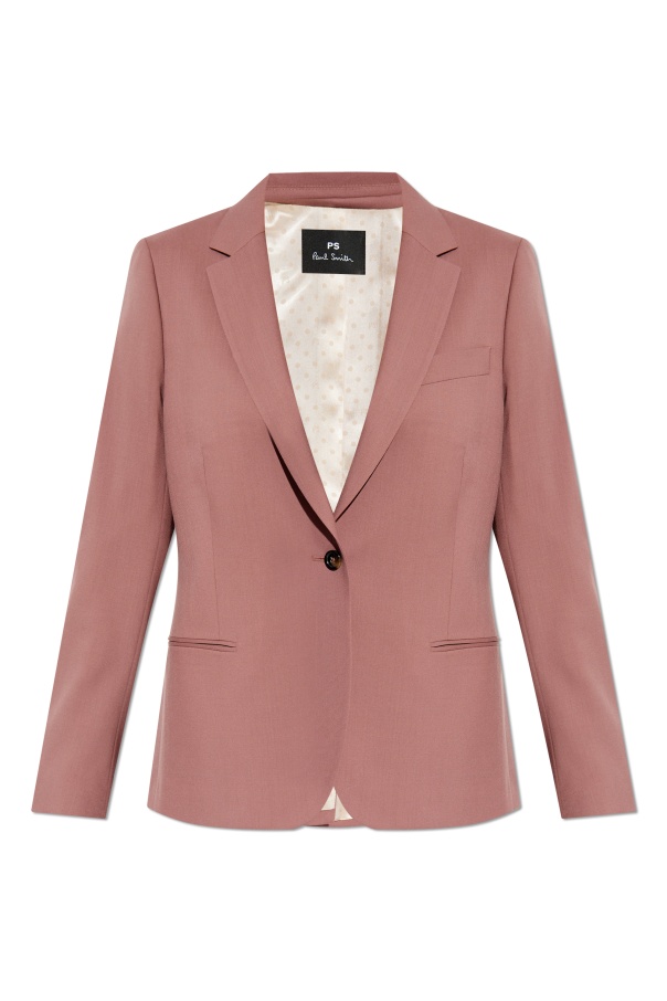 Ps By Paul Smith Single-breasted Blazer In Pink
