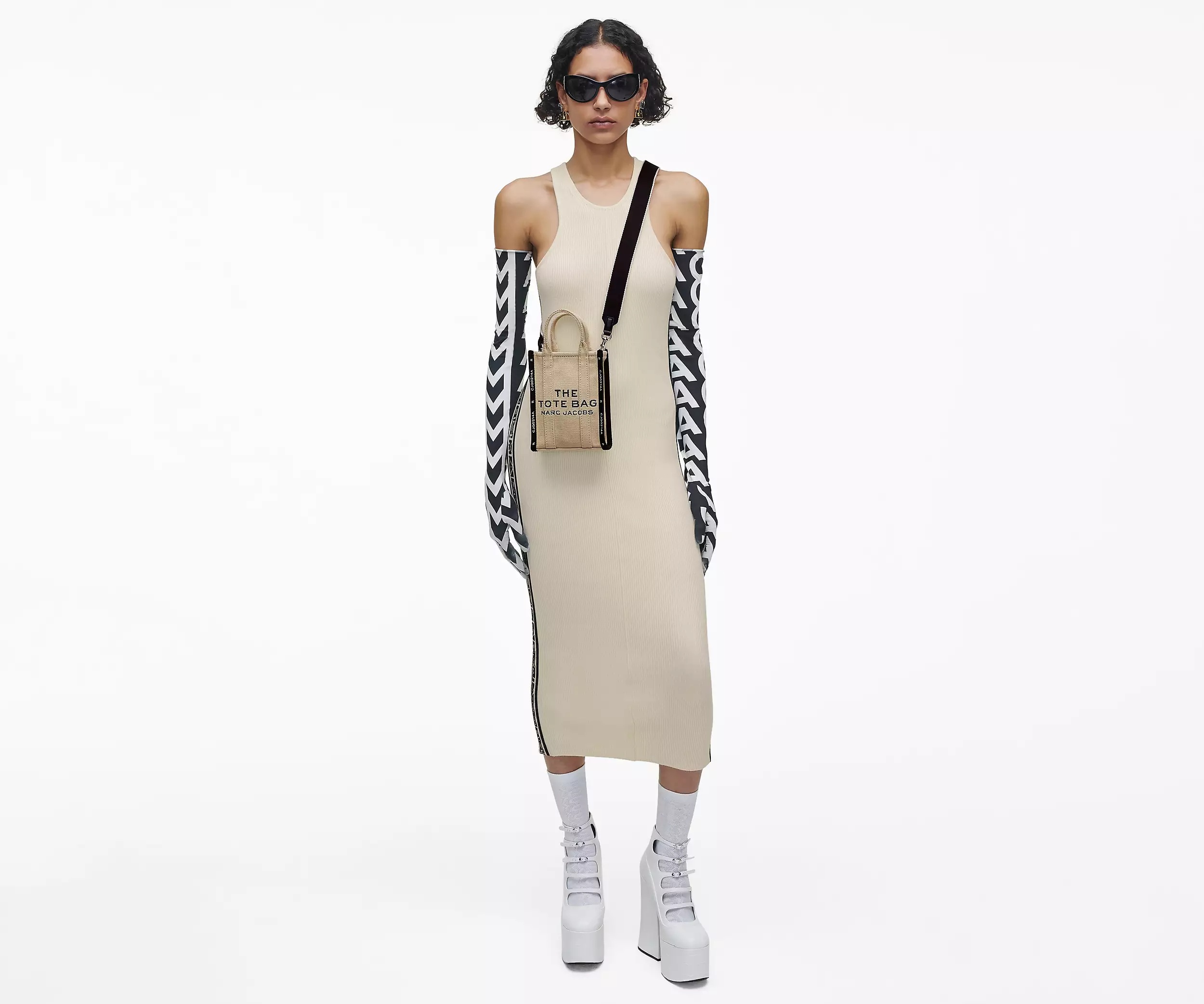 Marc Jacobs Women's The Jacquard Crossbody Tote Bag In Nude