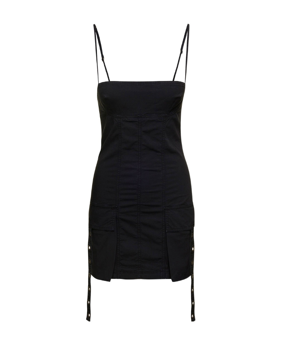 Blumarine Cargo-pocket Pencil Minidress In Black