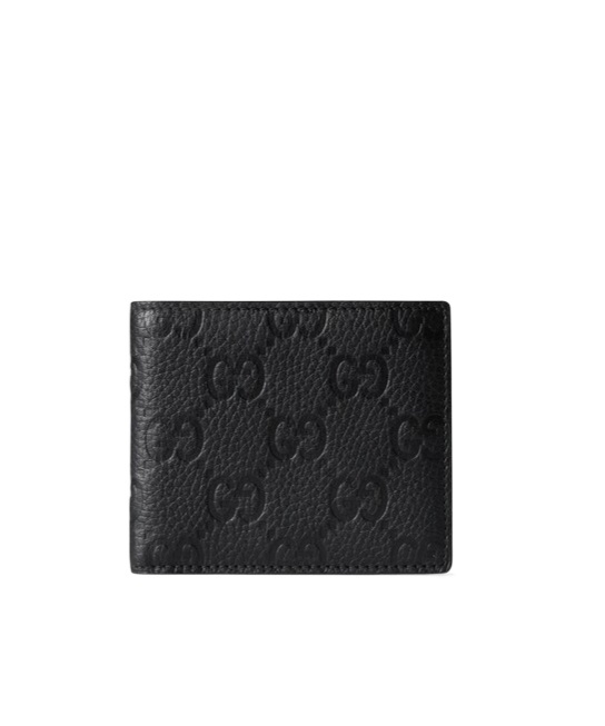 Gucci Imprint Bi-fold Wallet In Black