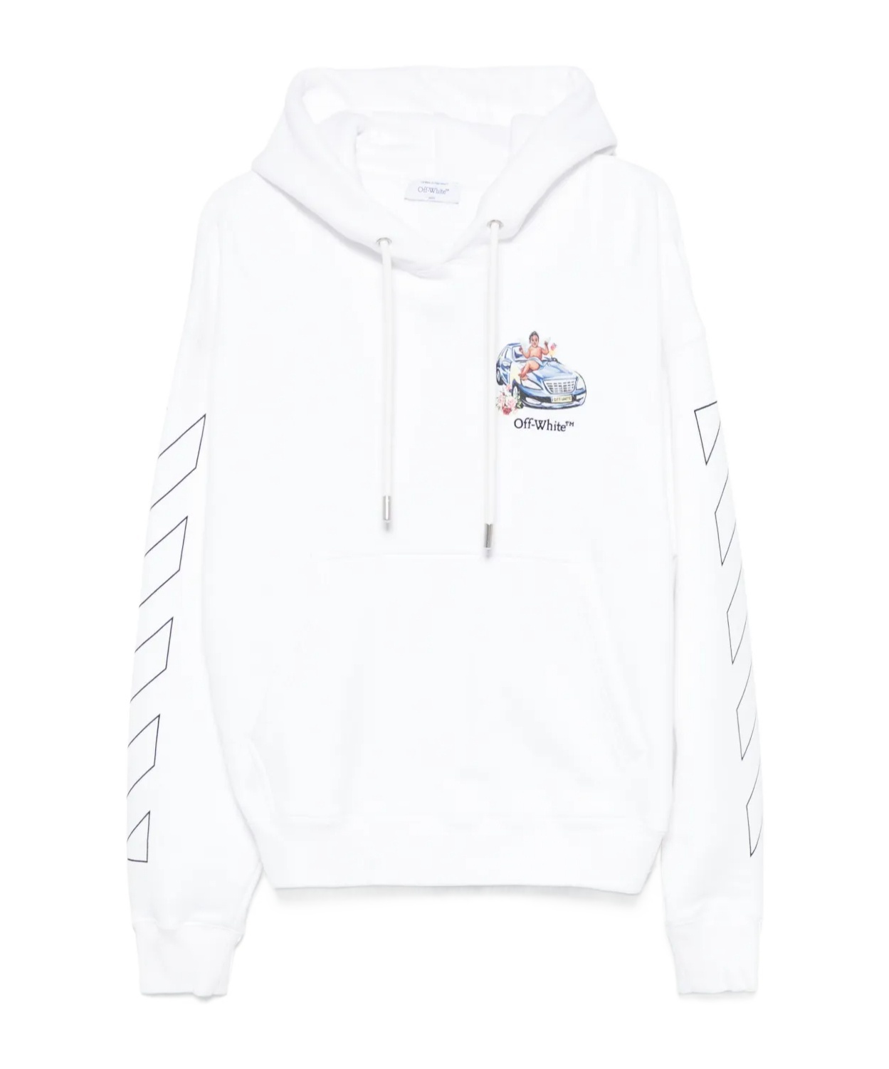 Off-white Fresco Arrow Skatehoodie In White