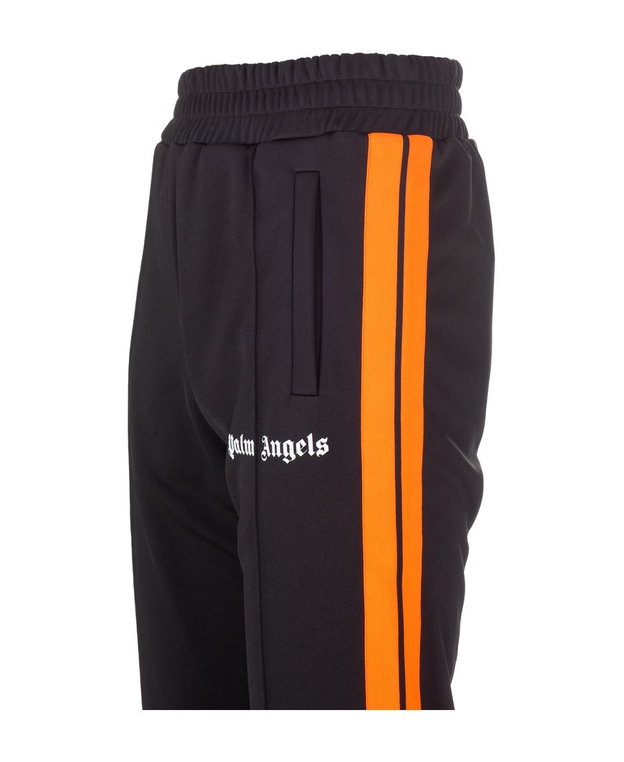 Palm Angels Logo-embroidered Knitted Trousers In Black