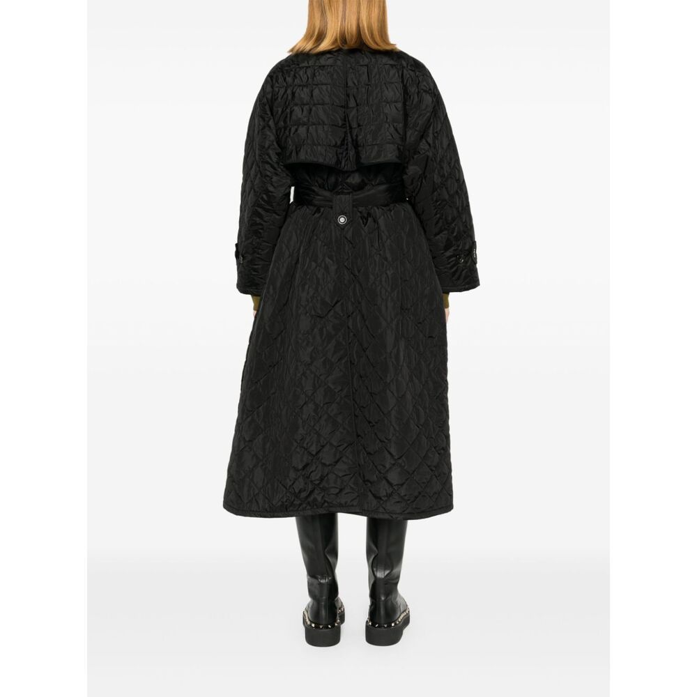 Prada Enamel Triangle-logo Parka In Black