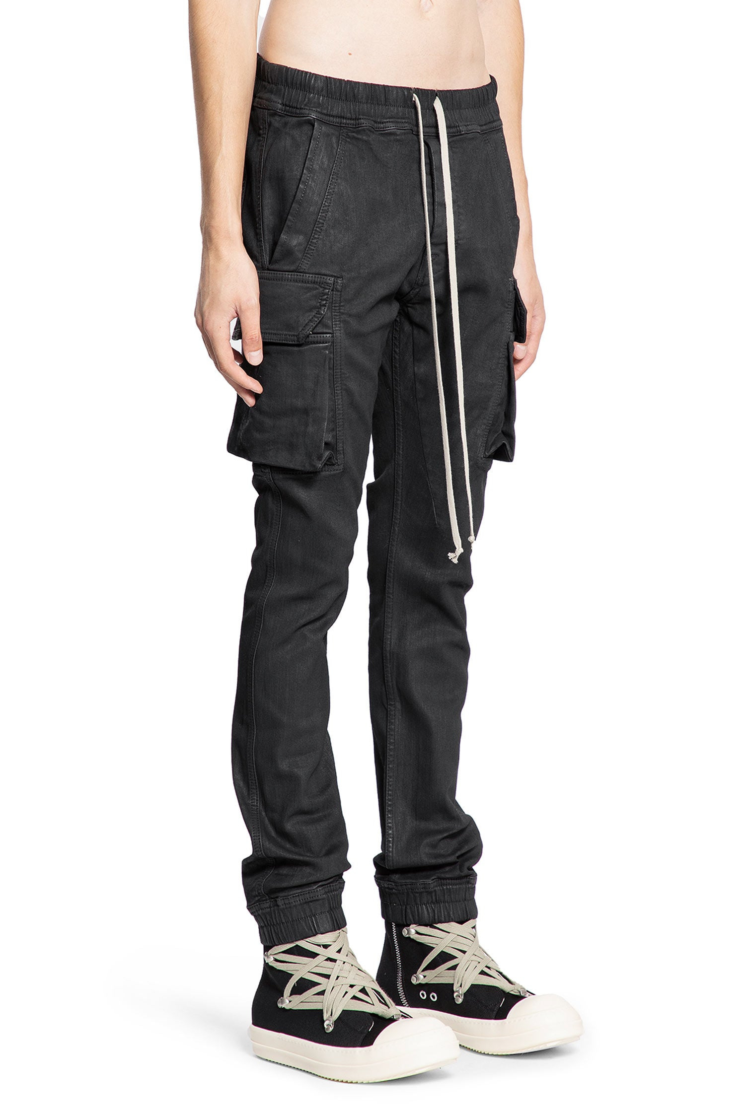 Rick Owens Drkshdw Elastic Waist Casual Pants In Black