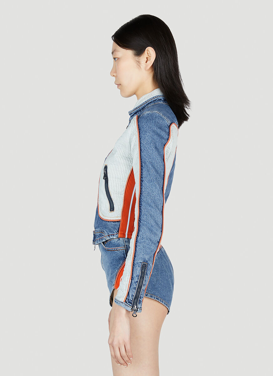DIESEL DE-LIGHT-S CONTRAST-PANEL BIKER JACKET
