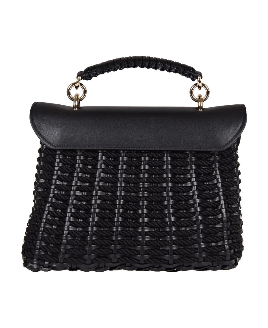 Ferragamo Weave A Handbag In Black