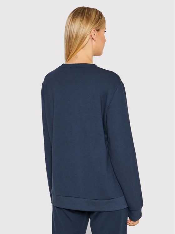 EA7 LOGO-PRINT CREW NECK SWEATSHIRT
