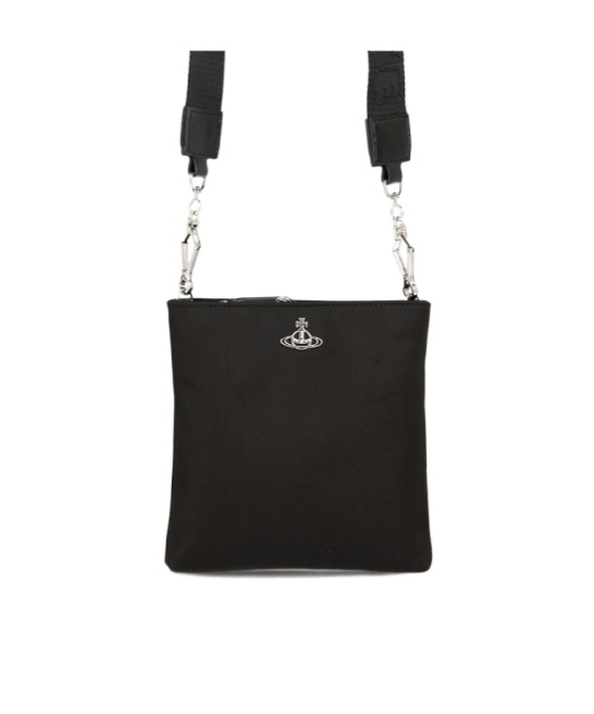 Vivienne Westwood Logo Shoulder Bag In Black