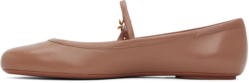 Gianvito Rossi Carla Leather Ballerina Shoes In Pink