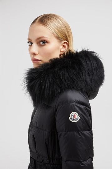 Shop Moncler Boedic Long Down Jacket In Black