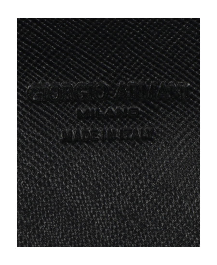 Giorgio Armani Logo Details Handbag In Black