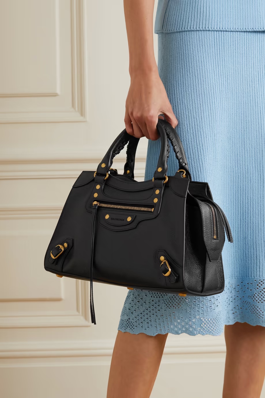 Balenciaga Piccola Borsa Neo Classic Top Handle Da Donna In Nero In Black