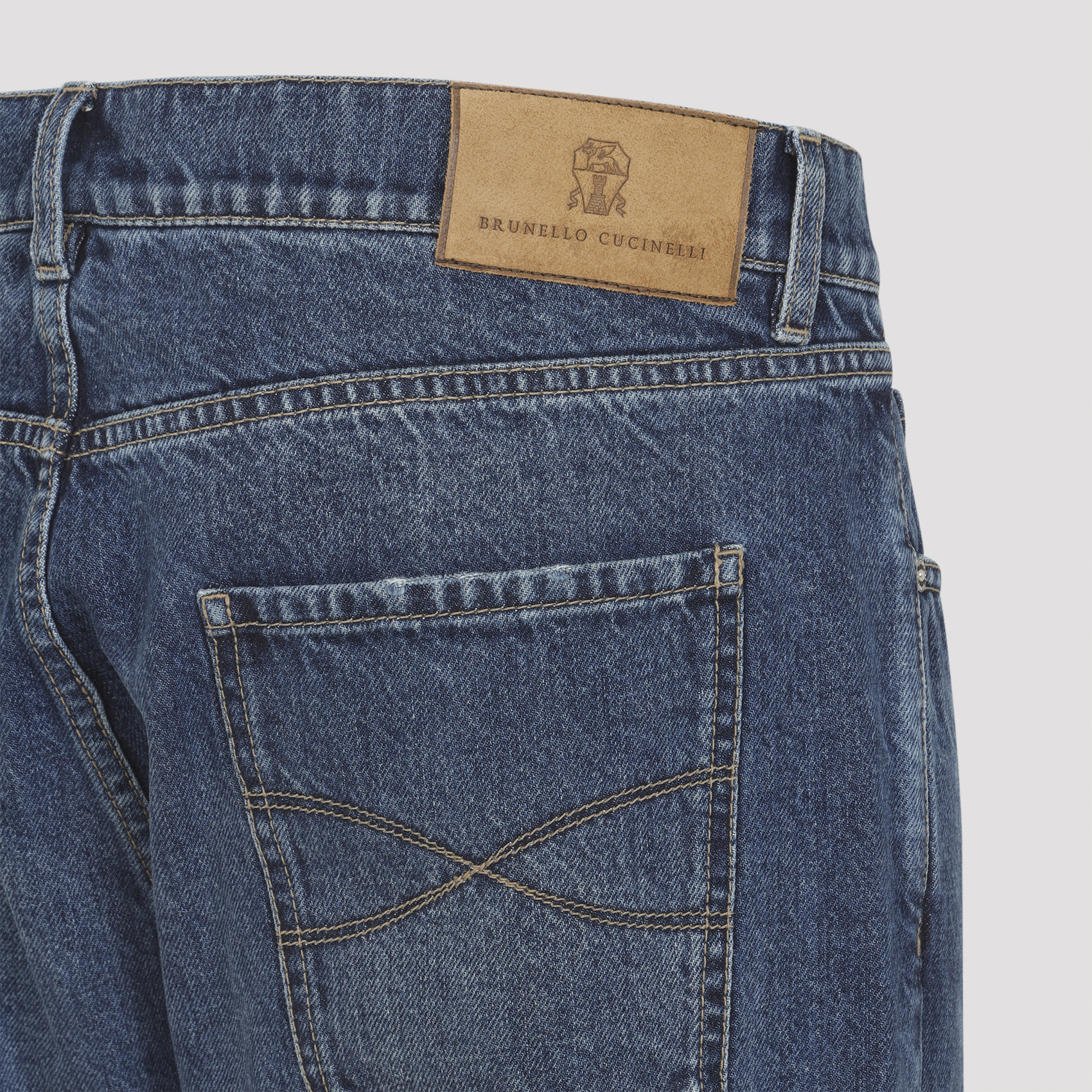 Brunello Cucinelli Belt Loop Jeans In Multi