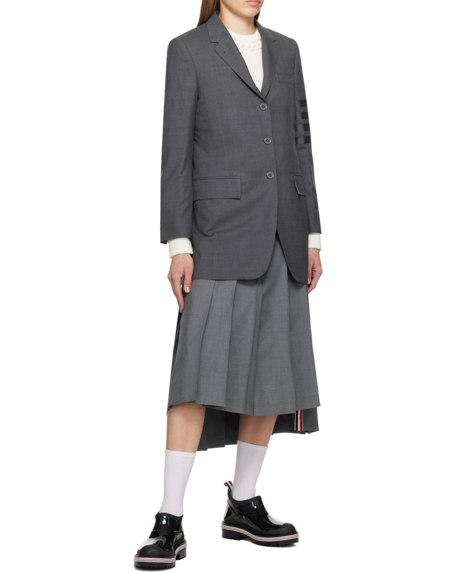 Thom Browne 4-bar Stripe Jumper In White