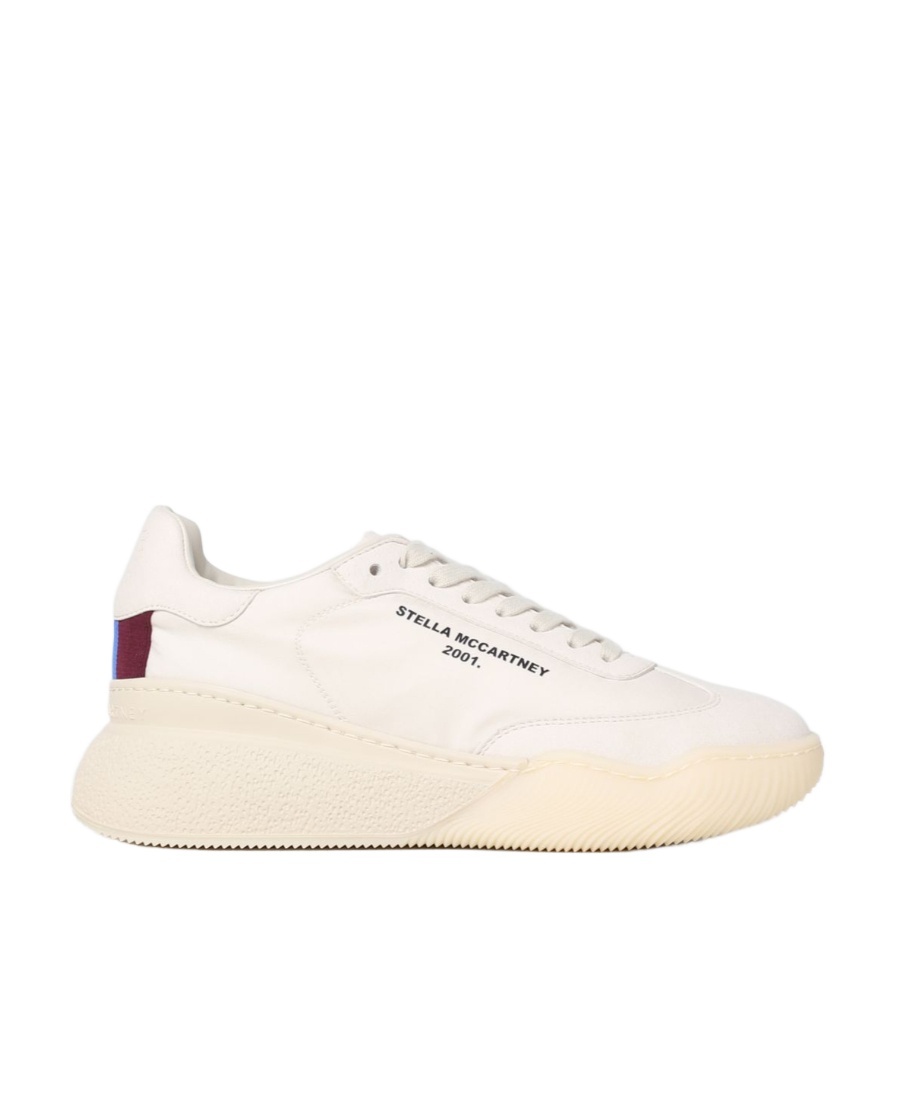 Stella Mccartney Woman Sneakers Ivory Size 8 Textile Fibers In Gray