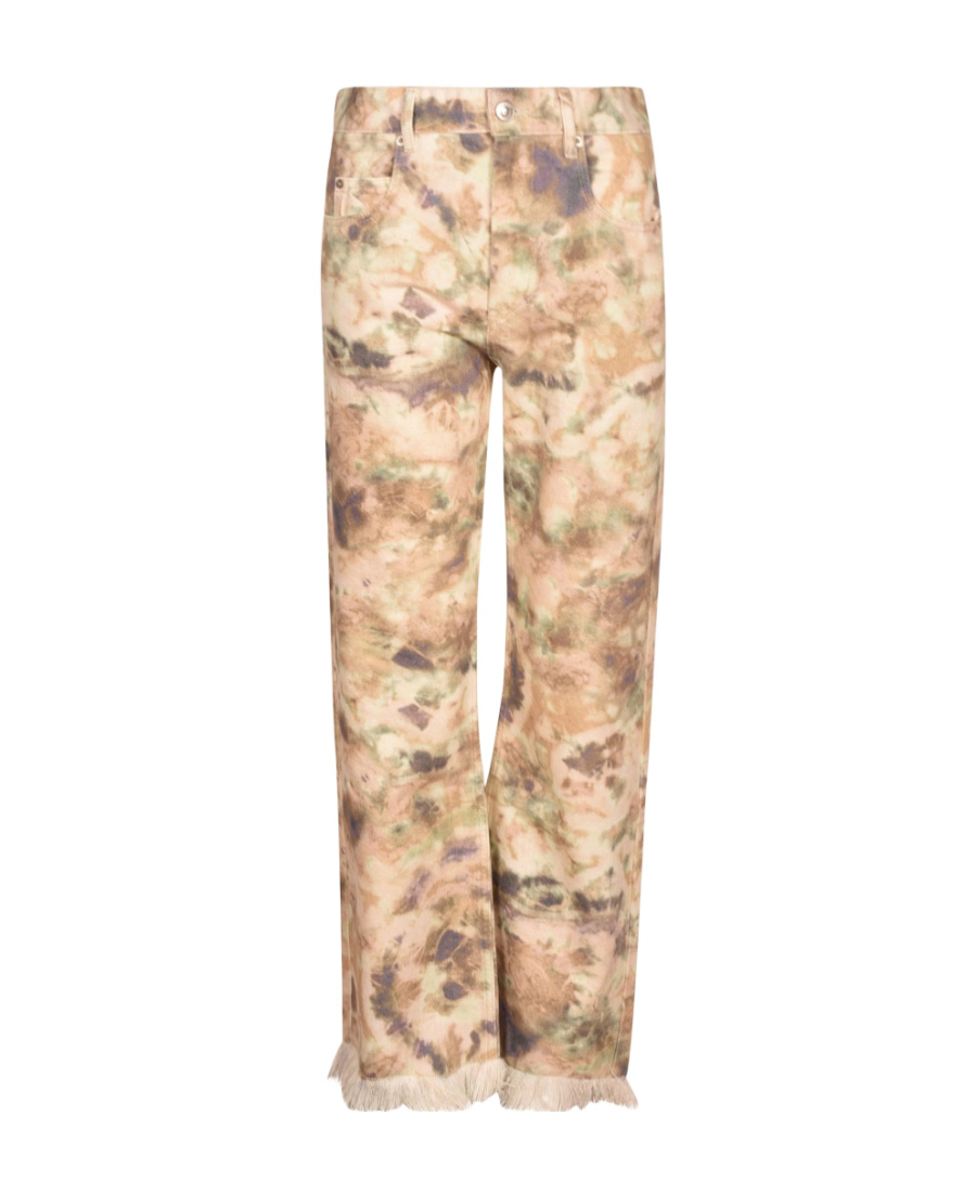 Isabel Marant Tie-dyed Pattern Trousers In Nude