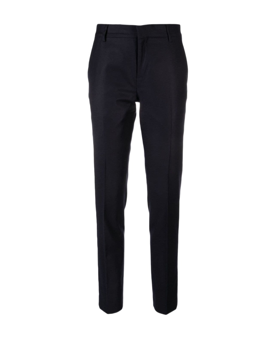 Ami Alexandre Mattiussi Tailored Straight Leg Wool Trousers In Blue