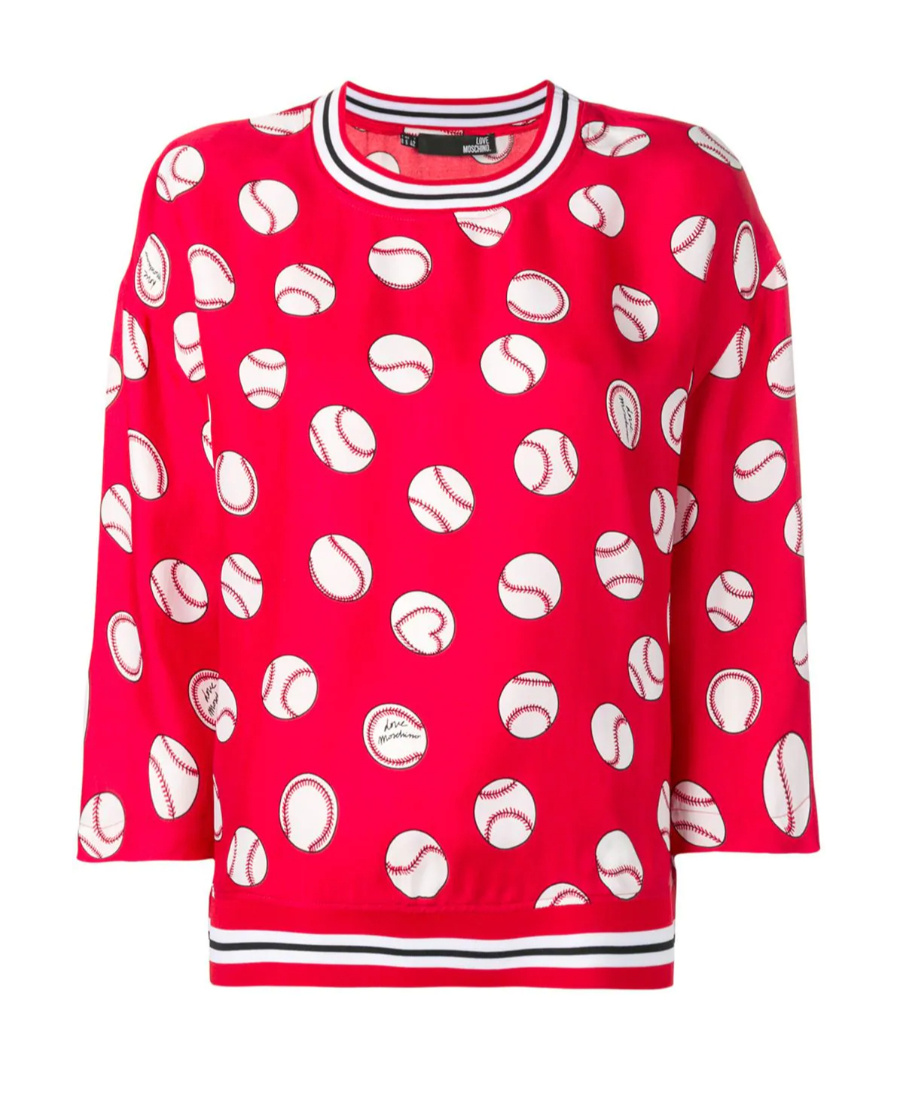 MOSCHINO BALL PRINTED BLOUSE 