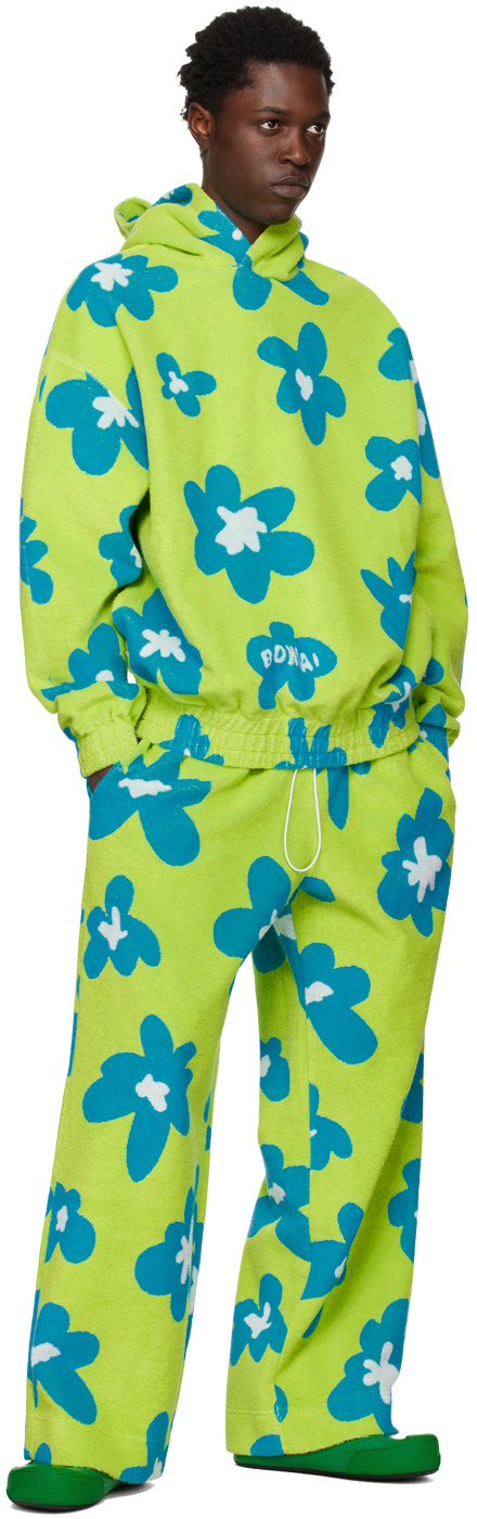 Bonsai Long-sleeved Hooded Sweater In Green