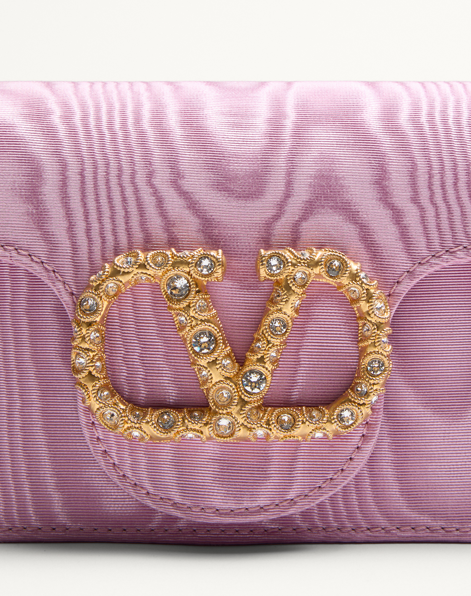 Valentino Locò Clutch Bag In Pink