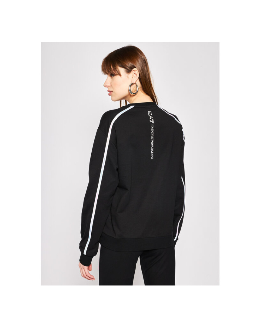 EA7 LOGO ROUND-NECKED SWEATER 