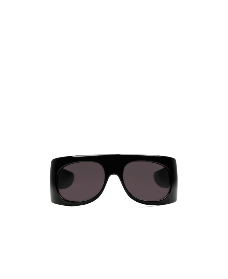 Gucci Logo-plaque Rectangle-frame Sunglasses In Black