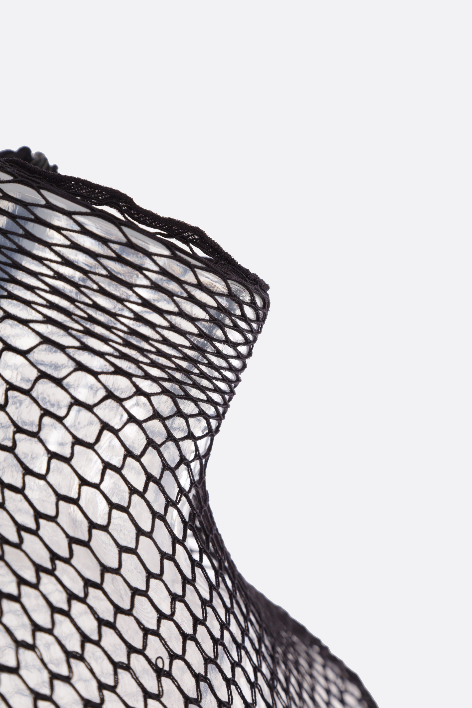 Red Valentino Sam Mesh Long-sleeved Blouse In Gray